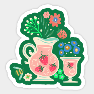 Strawberry Lemonade Jug Sticker